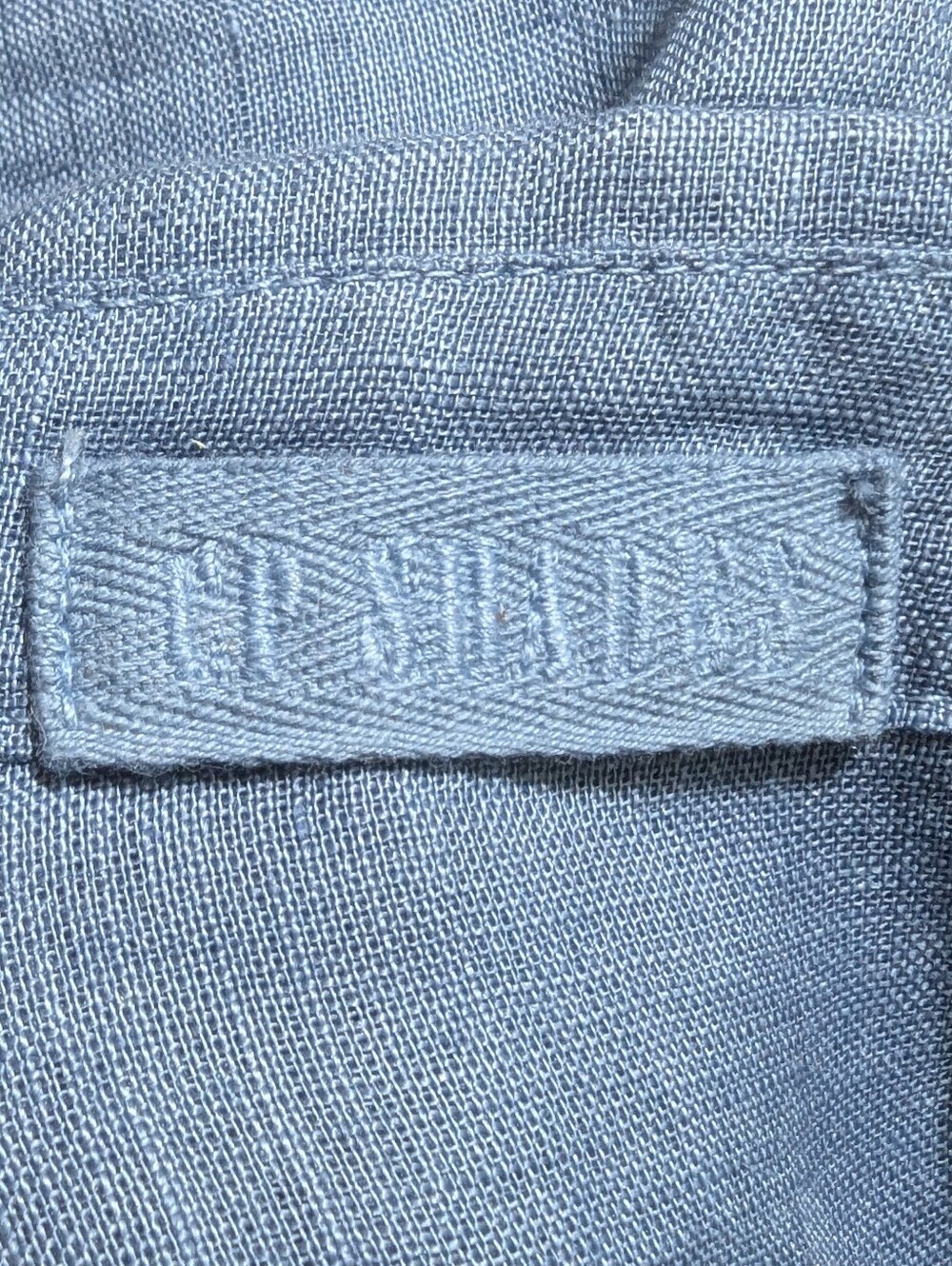 CP Shades Sky Blue Linen Button-Up Top - Picture 7 of 9